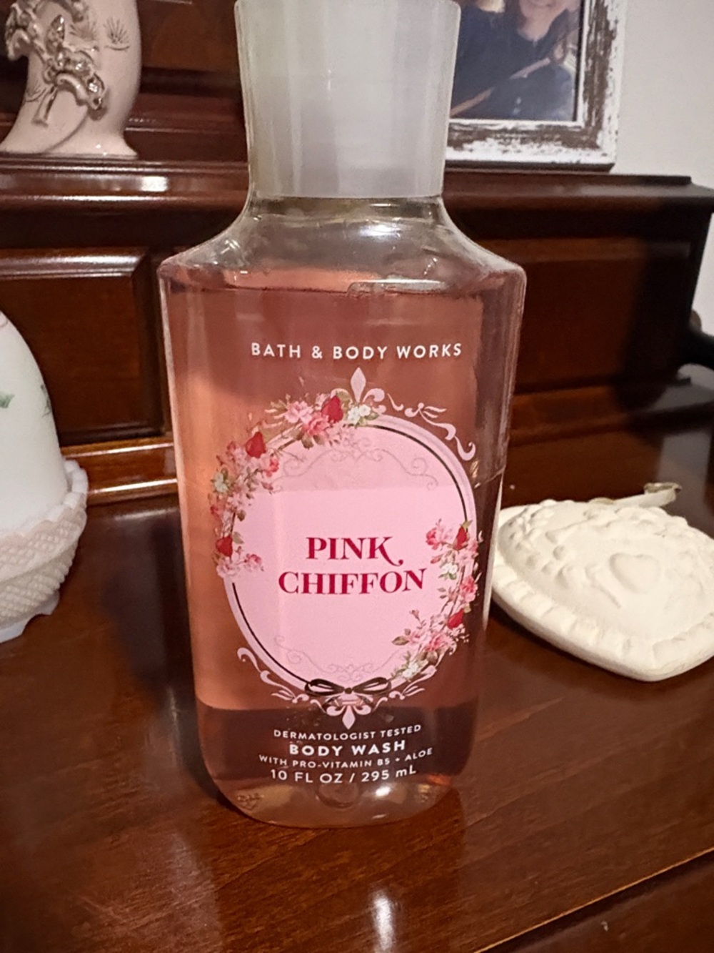 Bath & Body Works Pink Chiffon Body Wash - Pink Clear Bottle
